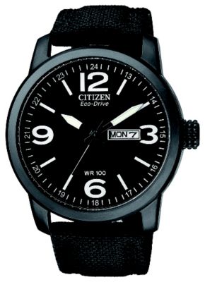 Citizen Eco Drive men's black ion plated strap watch - Product number 9621741