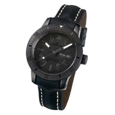Fortis B-42 Black men's day/date strap watch - Product number 9622748