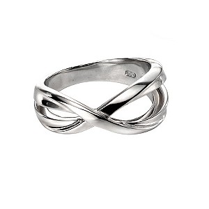 Fiorelli Silver Crossover Ring P