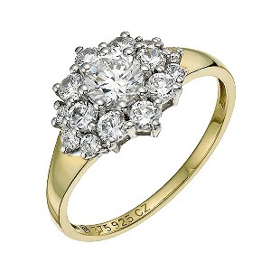 Sterling Silver and 9ct Gold Cubic Zirconia