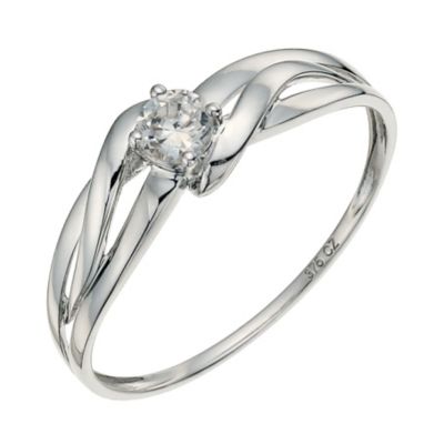 9ct White Gold Cubic Zirconia Ring - Product number 9624708