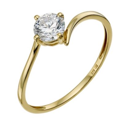 9ct Gold Cubic Zirconia Kick Ring 5mm - Product number 9626204