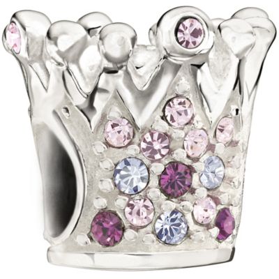 Chamilia - Sterling Silver Multi Coloured Crystal Crown Bead