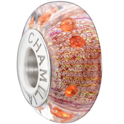 Chamilia - Sterling Silver Radiance Sunset Flash Glass Bead