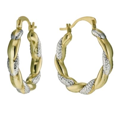 9ct Gold Twist Creoles