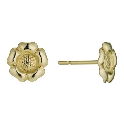 H Samuel 9ct Gold Flower Stud Earrings