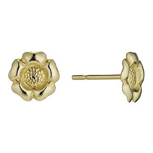 9ct Gold Flower Stud Earrings