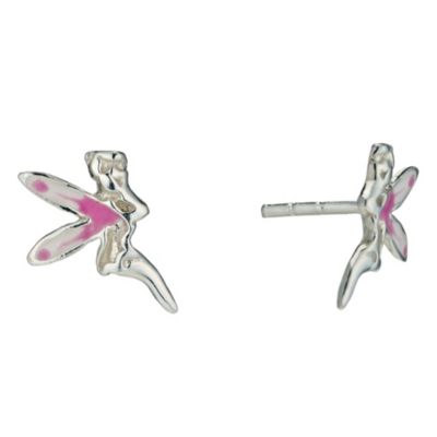 H Samuel Sterling Silver Childrens Fairy Stud Earrings