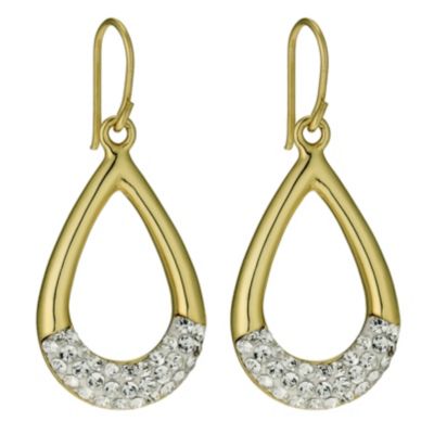 Eternal Crystal Silver & Gold Plated Drop Earrings - Product number 9627847