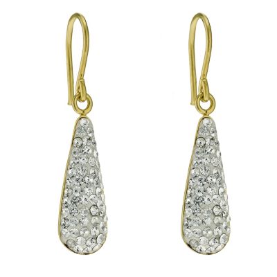 Eternal Crystal Silver & Gold Plated Drop Earrings - Product number 9627871