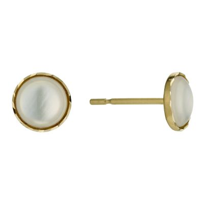 9ct Gold Mother of Pearl Stud Earrings - Product number 9628053