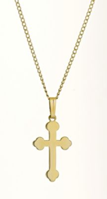 9ct Rolled Gold Cross Pendant 18" - Product number 9629521