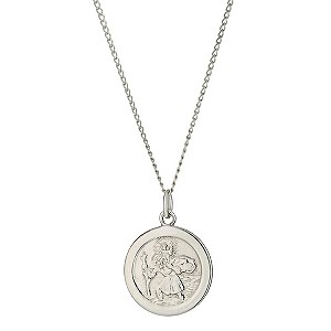 9ct White Rolled Gold St. Christopher Pendant
