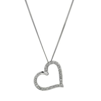 White Gold Diamond Necklace - Ernest Jones