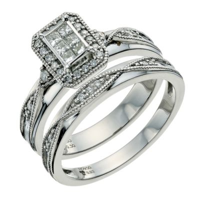 Palladium 950 1/3 Carat Diamond Bridal SetPalladium 950 1/3 Carat Diamond Bridal Set