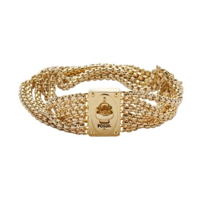 Fossil Gold Coloured Multi Strand Bracelet - Product number 9645403