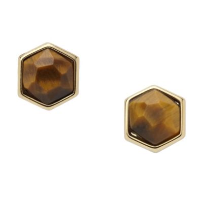 Fossil Tiger's Eye Stud Earrings - Product number 9645624