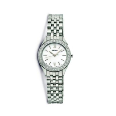Seiko Ladies' Stainless Steel Stone Set Bracelet Watch - Product number 9647406