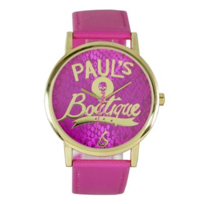 Paul's Boutique Pink Strap Watch With Snake Pattern Dial - Product number 9650725