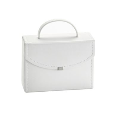 Exclusive White Travel Suitcase Jewellery Box