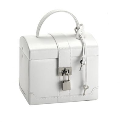 Exclusive White Padlock Jewellery Box Small