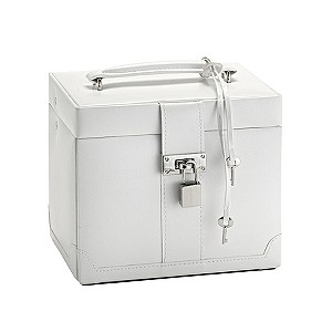Exclusive White Padlock Jewellery Box Medium