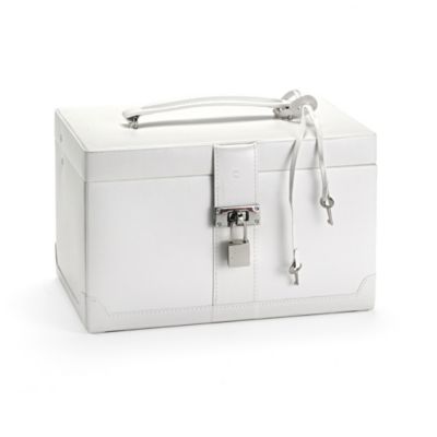 Exclusive White Padlock Jewellery Box Large