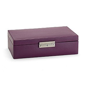 H Samuel Flat Purple Jewellery Box Medium