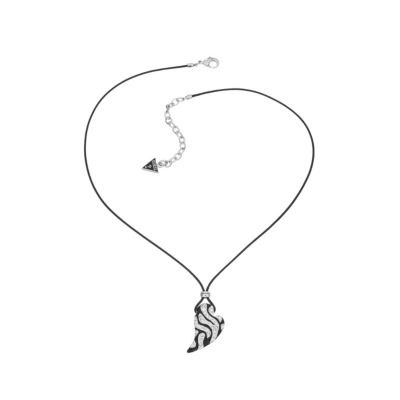 Guess Adjustable Stone Set Zebra Print Heart Pendant - Product number 9653422