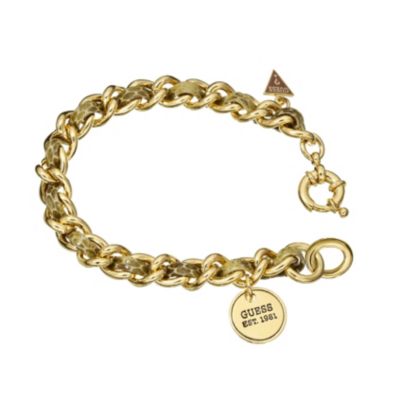 Guess Gold Plated and Leather Small Bracelet - Product number 9653686