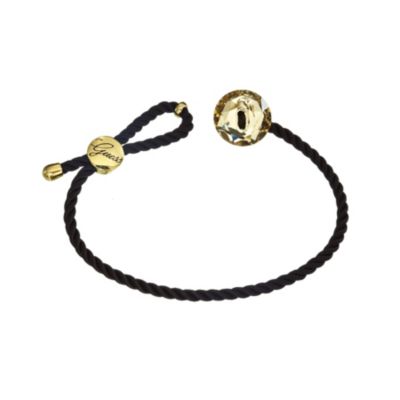 Guess Gold Plated Crystal Button Black Bracelet - Product number 9653953