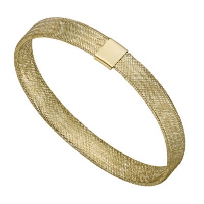 Slave 9ct Gold Stretch Flat Bangle