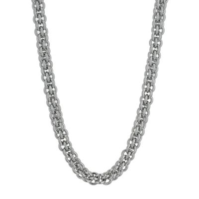 Stainless Steel Fancy Interlink Necklace - Product number 9655468