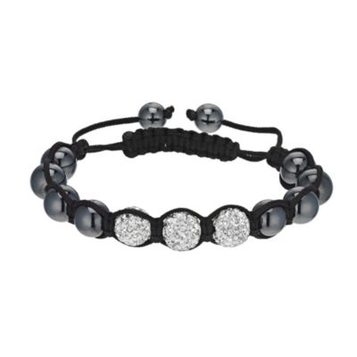 Eternal Three Clear Crystal and Hematite Bead Bracelet - Product number 9655530