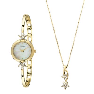 Accurist Ladies' Gold-Plated Watch Gift Set - Product number 9656928