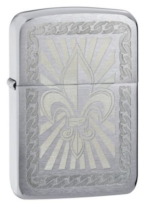 1941 Replica Engraved Fleur De Lis Lighter