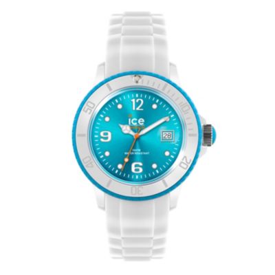 Ice-Watch Men's White and Turquoise Silicone Strap Watch - Product number 9659749
