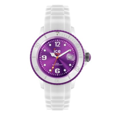 Ice-Watch Men's White and Purple Silicone Strap Watch - Product number 9659803
