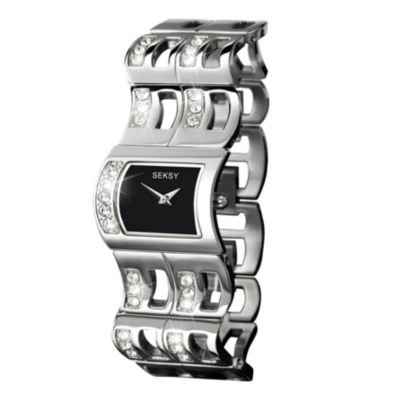 Seksy Ladies' Stone Set Stainless Steel Bracelet Watch - Product number 9660186