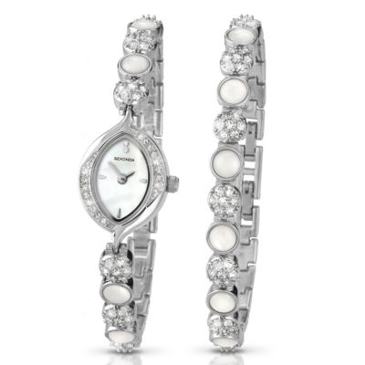 Sekonda Ladies' Stone Set Watch & Bracelet Set - Product number 9660631