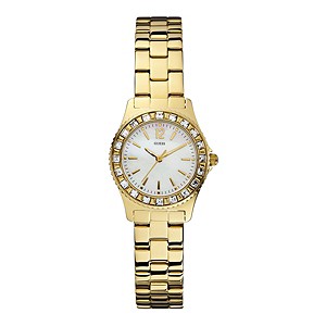 Guess Mini Sparkle Women's Gold Plated Bracelet Watch