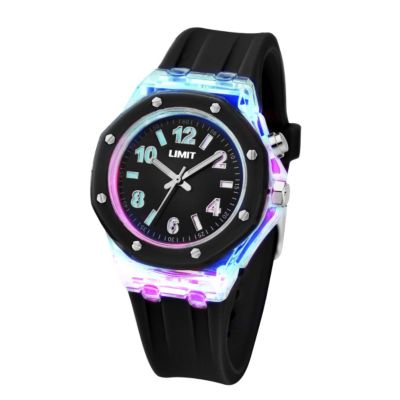 Limit Ladies' Strobe Black Rubber Strap Watch - Product number 9667873