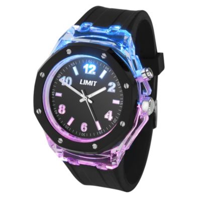 Limit Men's Strobe Black Rubber Strap Watch - Product number 9667903
