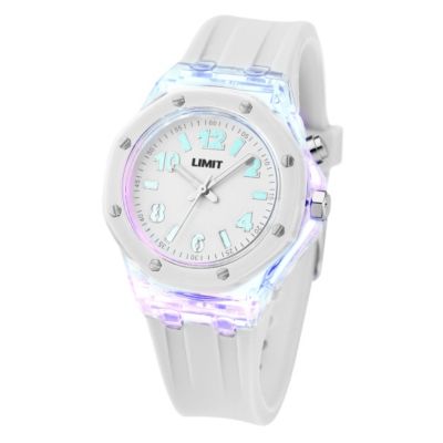 Limit Ladies' Strobe White Rubber Strap Watch - Product number 9667911
