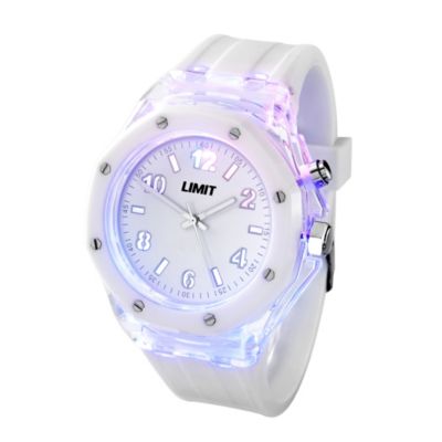 Limit Men's Strobe White Rubber Strap Watch - Product number 9667938
