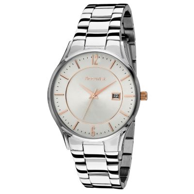 Accurist Men's Stainless Steel White Dial Bracelet Watch - Product number 9668012