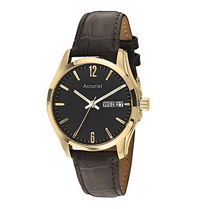 Accurist Men's Black Dial Strap Watch