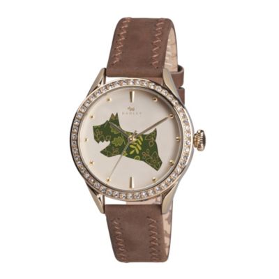 Radley Ladies' Gold Plated Stone Set Dog Logo Strap WatchRadley Ladies' Gold Plated Stone Set Dog Lo