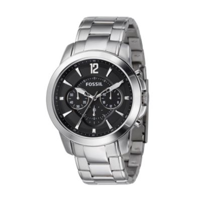 Fossil Men's Black Dial Stainless Steel Bracelet Watch - Product number 9673598