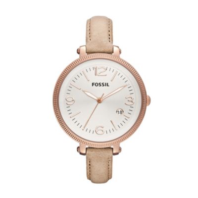Fossil Ladies' Silver Dial Strap Watch - Product number 9673660